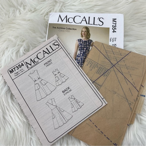 McCall’s 1955 Archive Collection Misses Dress 7354 - Picture 5 of 6